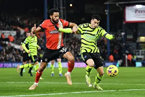 Luton Town V Arsenal 2023-24 Prints: Martinelli vs Townsend: Intense Clash in Luton Town vs Arsenal Premier League Match