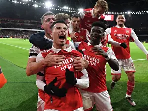 Arsenal V West Ham United 2022-23 Prints: Martinelli's Brace: Arsenal Celebrate Holiday Win vs. West Ham