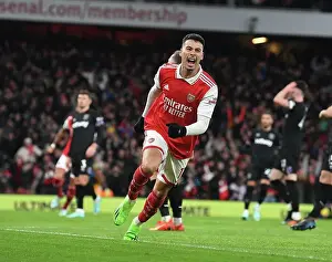 Arsenal V West Ham United 2022-23 Prints: Martinelli's Brace: Arsenal Triumphs Over West Ham in Premier League Battle