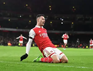 Arsenal V West Ham United 2022-23 Prints: Martinelli's Brace: Arsenal's Victory Over West Ham in Premier League Clash