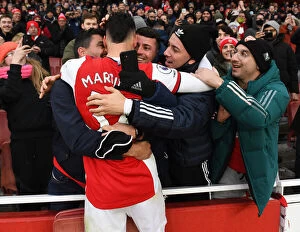 Images Dated 27th November 2021: Martinelli's Moment: Arsenal Celebrate Newcastle Victory