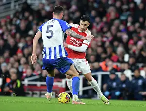 Arsenal V Brighton And Hove Albion 2023-24 Prints: Martinelli's Nutmeg: Arsenal vs Brighton & Hove Albion, Premier League 2023-24