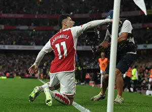 Arsenal V Manchester City 2023-24 Prints: Martinelli's Stunner: Arsenal's Victory Over Manchester City (2023-24)