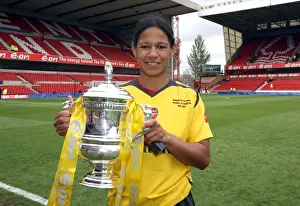 Arsenal Ladies V Charlton - FA Cup Final 2006-07 Prints: Mary Philip and Arsenal Ladies Celebrate FA Cup Victory over Charlton Athletic