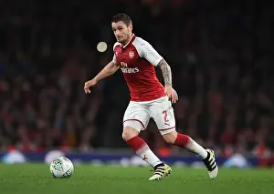 Arsenal V Norwich - Carabo Cup 4th Round 2017-18 Prints: Mathieu Debuchy in Action for Arsenal against Norwich City - Carabao Cup 2017-18
