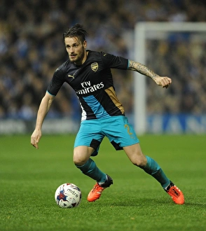 Sheffield Wednesday V Arsenal - Capital One Cup 2015-16 Prints: Mathieu Debuchy in Action: Arsenal vs. Sheffield Wednesday, Capital One Cup 2015-16