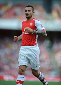 Arsenal V AS Monaco 2014-15 Prints: Mathieu Debuchy in Action: Arsenal vs AS Monaco, Emirates Cup 2014
