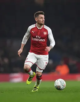 Arsenal V West Ham United - Carabao Cup 2017-18 Prints: Mathieu Debuchy in Action: Arsenal vs West Ham United, Carabao Cup Quarterfinal