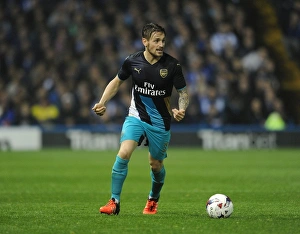 Sheffield Wednesday V Arsenal - Capital One Cup 2015-16 Prints: Mathieu Debuchy in Action: Arsenal's Victory over Sheffield Wednesday in the Capital One Cup 2015-16