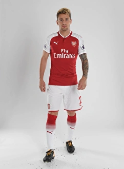 Arsenal 1st Team Photocall 2017-18 Prints: Mathieu Debuchy at Arsenal 2017-18 Team Photocall