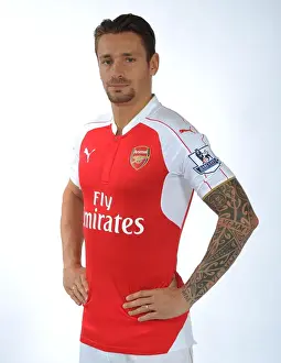 Arsenal 1st Team Photocall 2015-16 Prints: Mathieu Debuchy: Arsenal First Team 2015-16 Photocall
