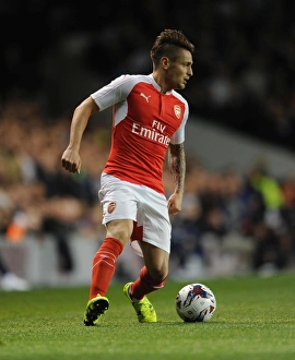 Tottenham Hotspur V Arsenal Capital One Cup 2015/16 Prints: Mathieu Debuchy (Arsenal). Tottenham Hotspur 1: 2 Arsenal. Capital One Cup. 3rd Round