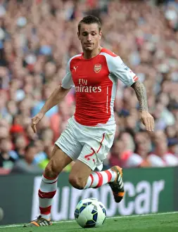 Arsenal V Crystal Palace 2014/15 Prints: Mathieu Debuchy: Arsenal's Defensive Force in Premier League Clash Against Crystal Palace (2014/15)