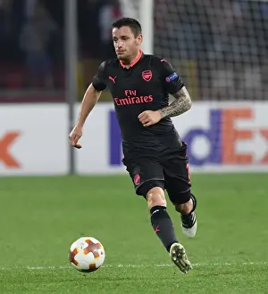 Mathieu Debuchy: Arsenal's Defensive Force in Red Star Belgrade's Europa League Battle, 2017-18