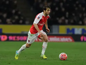 15/16 Hull City V Arsenal FA Cup Prints: Mathieu Flamini in Action: Arsenal's FA Cup Battle against Hull City