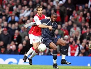 Arsenal v Bolton Wanderers - FA Cup 2006-07 Collection: Mathieu Flamini (Arsenal) Abdoulaye Meite (Bolton)