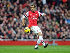 Arsenal V Fulham 2013-14 Prints: Mathieu Flamini (Arsenal). Arsenal 2: 0 Fulham
