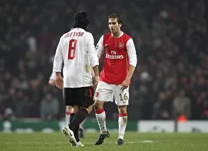 Images Dated 21st February 2008: Mathieu Flamini (Arsenal) Gennaro Gattuso (AC Milan)
