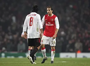 Arsenal V AC Milan 2007-08 Prints: Mathieu Flamini (Arsenal) Gennaro Gattuso (AC Milan)