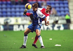 Wigan Athletic v Arsenal 2006-07 Gallery: Mathieu Flamini (Arsenal) Kevin Kilbane (Wigan)