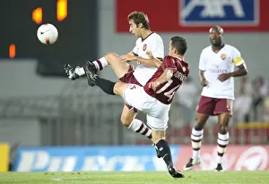 Sparta Prague V Arsenal 2007-8 Prints: Mathieu Flamini (Arsenal) Pavel Horvath (Sparta Prague)