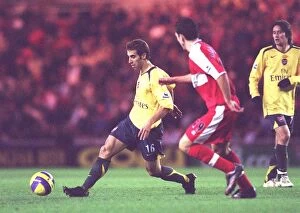 Images Dated 5th February 2007: Mathieu Flamini (Arsenal) Stewart Downing (Middlesbrough) Middlesbrough 1: 1 Arsenal