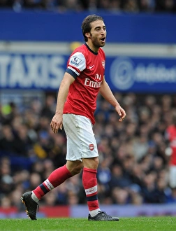Everton Prints: Mathieu Flamini Focused: Everton vs Arsenal, Premier League 2013/14