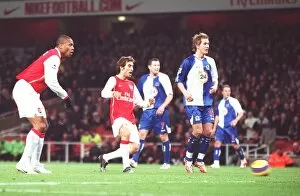 Arsenal v Blackburn Rovers 2006-07 Collection: Mathieu Flamini scores Arsenals 6th goal