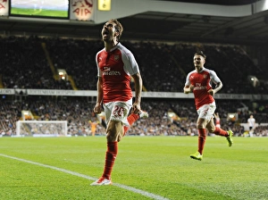 Tottenham Hotspur V Arsenal Capital One Cup 2015/16 Prints: Mathieu Flamini Scores the Decisive Goal