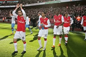 Arsenal v Aston Villa 2007-08 Collection: Mathieu Flamini, Theo Walcott, Abu Diaby and Gael Clichy (Arsenal)