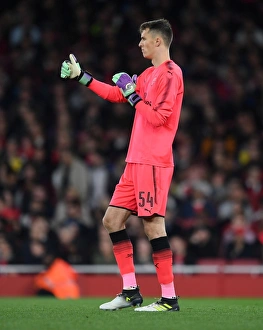 Arsenal V Norwich - Carabo Cup 4th Round 2017-18 Prints: Matt Macey in Action: Arsenal vs Norwich City, Carabao Cup Fourth Round, 2017-18