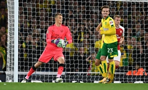 Arsenal V Norwich - Carabo Cup 4th Round 2017-18 Prints: Matt Macey in Action: Arsenal vs Norwich City, Carabao Cup Fourth Round, 2017-18