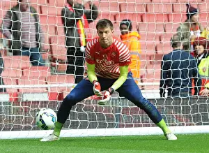 Matt Macey (Arsenal) before the match. Arsenal 4: 1 Liverpool. Barclays Premier League