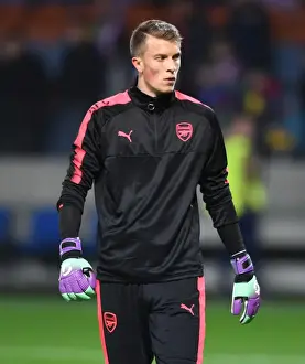 FC BATE Borisov V Arsenal 2017-18 Prints: Matt Macey Prepares for Arsenal's Europa League Clash against BATE Borisov