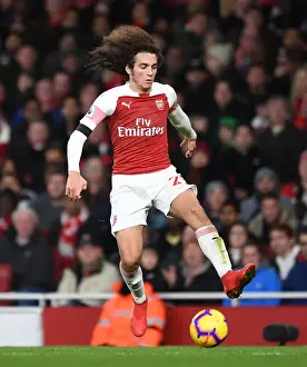 Arsenal V Fulham 2018-19 Prints: Matteo Guendouzi: In Action for Arsenal in the Premier League 2018-19 against Fulham