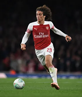 Arsenal V Brentford - Carabao Cup 2018-19 Prints: Matteo Guendouzi in Action: Arsenal vs. Brentford, Carabao Cup 2018-19