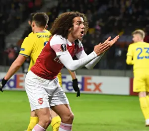 BATE Borisov V Arsenal 2018-19 Prints: Matteo Guendouzi in Action: Arsenal's Europa League Clash vs. BATE Borisov