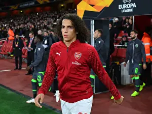 Arsenal V Sporting Clube De Portugal 2018-19 Prints: Matteo Guendouzi: Arsenal's Determined Midfielder in Europa League Clash Against Sporting CP
