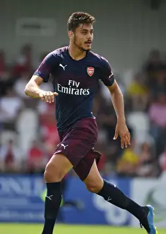 Borehamwood V Arsenal 2018-19 Prints: Mavropanos in Action: Arsenal's Pre-Season Friendly against Borehamwood (2018)