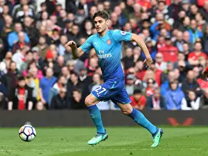 Manchester United V Arsenal 2017-18 Prints: Mavropanos at Old Trafford: Arsenal's Young Defender Faces Manchester United in Premier League Clash