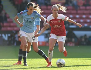Mead vs Scott: A FA WSL Cup Final Showdown - Arsenal's Beth Mead Clashes with Manchester City's Jill Scott