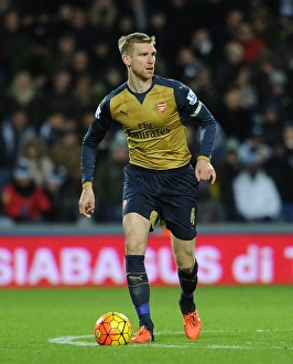 West Bromwich Albion V Arsenal 2015-16 Prints: Per Mertesacker in Action: Arsenal vs. West Bromwich Albion (2015-16)