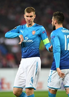 FC Koln V Arsenal 2017-18 Prints: Per Mertesacker in Action: Arsenal vs. 1. FC Koln, UEFA Europa League (2017)
