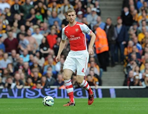 Per Mertesacker in Action: Arsenal vs Hull City, Barclays Premier League, Emirates Stadium (18/10/14)