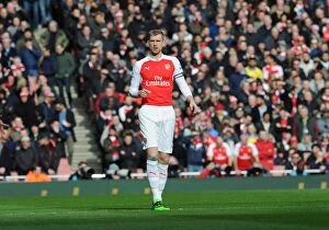 Images Dated 14th February 2016: Per Mertesacker in Action: Arsenal vs Leicester City, 2016 Premier League, Emirates Stadium