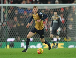 Stoke City V Arsenal 2015-16 Prints: Per Mertesacker in Action: Arsenal vs Stoke City, Premier League 2015-16