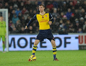 Per Mertesacker in Action: Swansea vs Arsenal, Premier League 2014-15