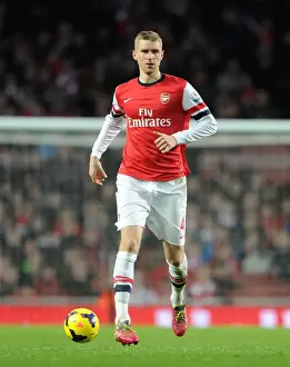 Per Mertesacker (Arsenal). Arsenal 2: 0 Crystal Palace. Barclays Premier League. Emirates Stadium