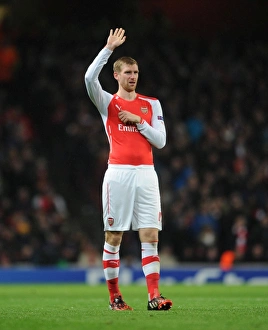 Arsenal v Anderlecht 2014/15 Collection: Per Mertesacker (Arsenal). Arsenal 3: 3 Anderlecht. UEFA Champions League. Group D