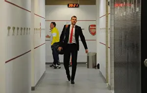 Arsenal V Queens Park Rangers 2014-15 Prints: Per Mertesacker in Arsenal Home Changing Room Before Arsenal vs Queens Park Rangers (2014-15)